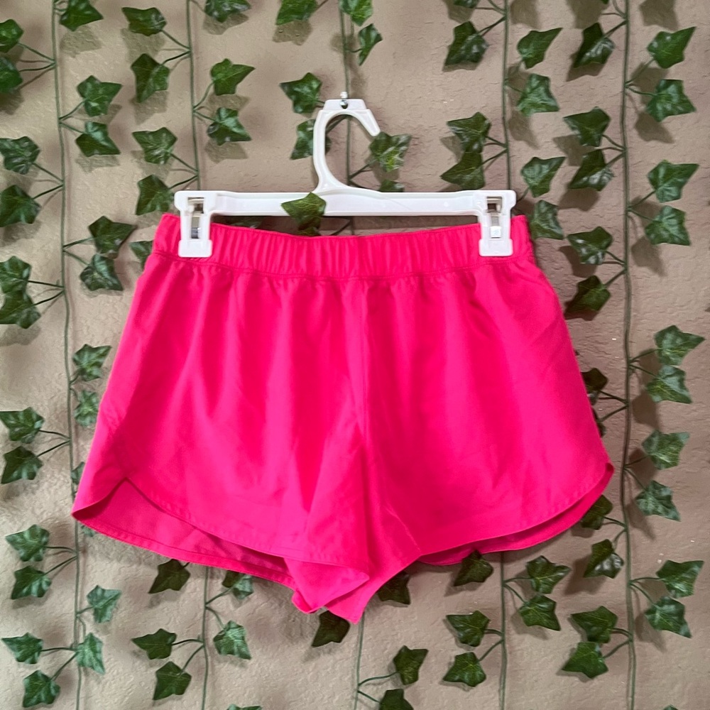 Pink woman’s athletic shorts